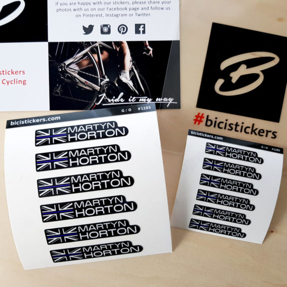 Thin Blue Line Sticker with Name and UK Flag