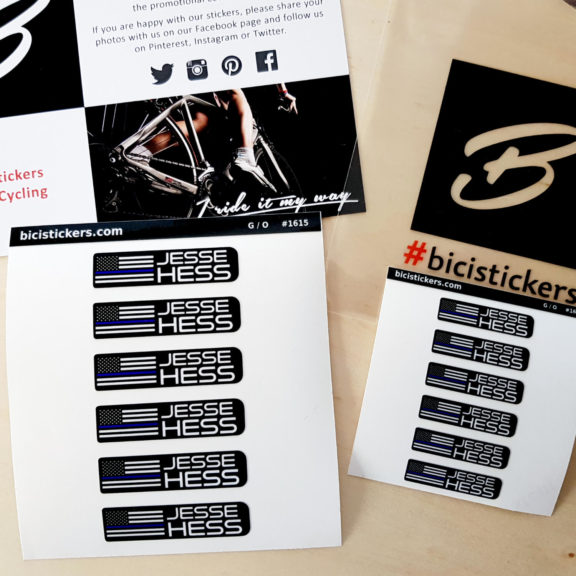 Thin Blue Line Sticker with USA Flag