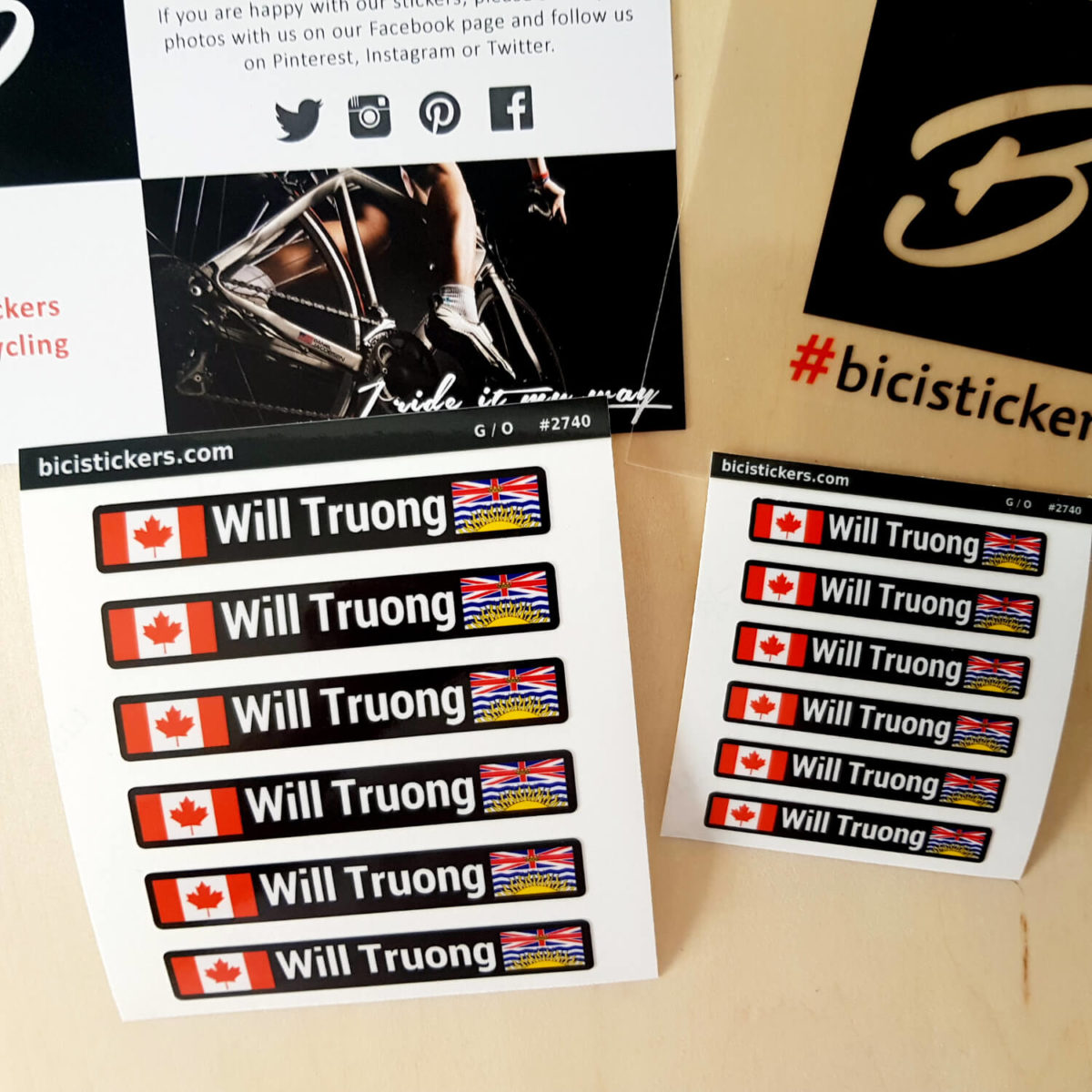 Ilmainen maailmanlaajuinen toimitus Bike nimi tarroja